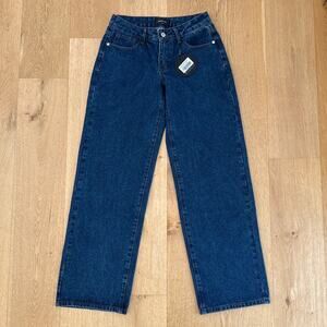 White Fox Jeans Wide Leg Indigo Wash Size XS Blue